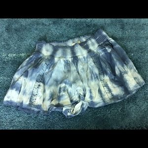 Flouncy flowy tie dye shorts